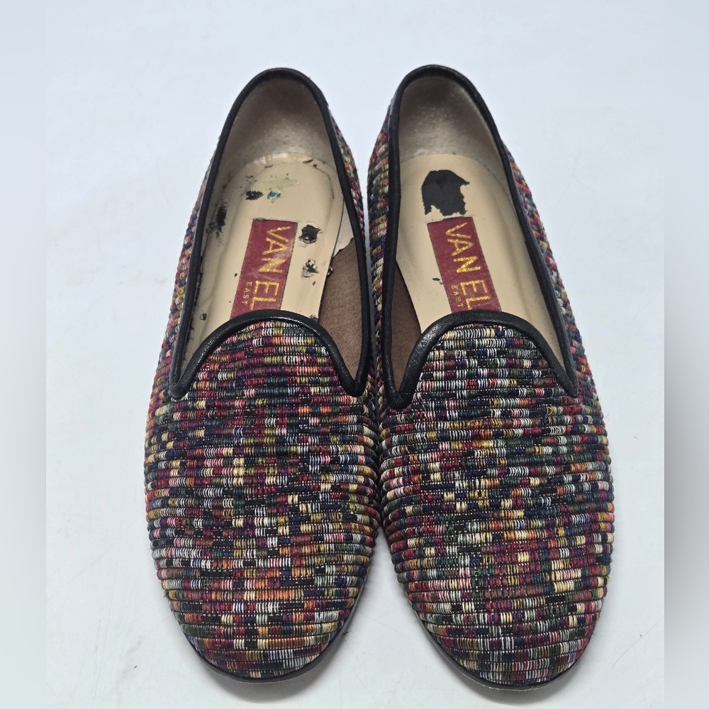 Vanelli Colorful Tweed Slip-on Loafers 7.5